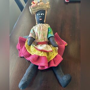 Rare 1940s Handmade Jamaican Cloth Doll